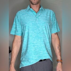 Men's Aqua Golf Shirt
